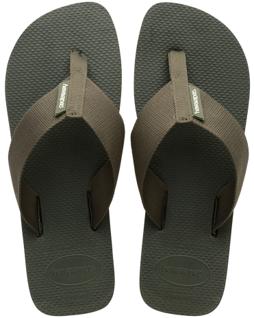 The Havaianas Mens Urban Basic Flip Flops in Olive Green