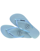 The Havaianas Womens Slim Glitter Iridescent Flip Flops in Lavender Blue