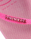 The Havaianas Womens Slim Glitter Iridescent Flip Flops in Pink Lemonade