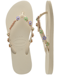 The Havaianas Womens Slim Stylish Flip Flops in Beige