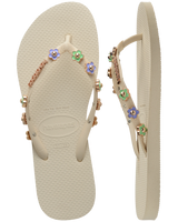 The Havaianas Womens Slim Stylish Flip Flops in Beige