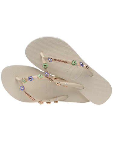 The Havaianas Womens Slim Stylish Flip Flops in Beige