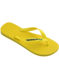 The Havaianas Boys Boys Brasil Logo Neon Flip Flops in Citrus Yellow