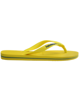 The Havaianas Boys Boys Brasil Logo Neon Flip Flops in Citrus Yellow