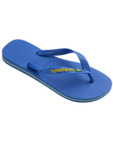 The Havaianas Boys Boys Brasil Logo Neon Flip Flops in Star Blue