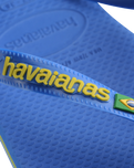 The Havaianas Boys Boys Brasil Logo Neon Flip Flops in Star Blue