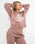 The Born by the Sea Womens Shells Sweatshirt in Hazy Pink