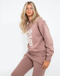 The Born by the Sea Womens Shells Sweatshirt in Hazy Pink