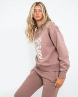 The Born by the Sea Womens Shells Sweatshirt in Hazy Pink