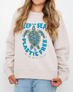 Turtle Sweatshirt in Bone