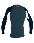 The O'Neill Premium Skins Long Sleeve Rash Vest in Cadet Blue, White & Abyss