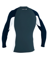 The O'Neill Premium Skins Long Sleeve Rash Vest in Cadet Blue, White & Abyss