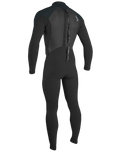 The O'Neill Mens Epic 3/2mm Back Zip Wetsuit in Black, Gunmetal & DayGlo