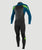 Boys Epic 3/2mm Back Zip Wetsuit (2022) in Black, Ultra Blue & DayGlo