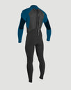 Boys Epic 3/2mm Back Zip Wetsuit (2022) in Black, Ultra Blue & DayGlo