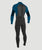 Boys Epic 3/2mm Back Zip Wetsuit (2022) in Black, Ultra Blue & DayGlo