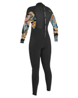 The O'Neill Womens Epic 5/4mm Back Zip Wetsuit in Black, Demi Floral & Black