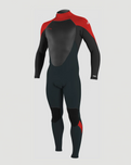 The O'Neill Boys Epic 5/4mm Back Zip Wetsuit in Gunmetal, Black & Red