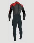 The O'Neill Boys Epic 5/4mm Back Zip Wetsuit in Gunmetal, Black & Red