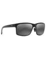 The Maui Jim Pokowai Arch Polarised Rectangular Sunglasses in Matte Black & Neutral Grey