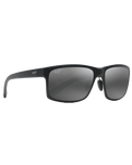 The Maui Jim Pokowai Arch Polarised Rectangular Sunglasses in Matte Black & Neutral Grey