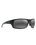 The Maui Jim Big Wave Polarised Wrap Sunglasses in Matte Black Neutral Grey