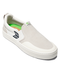 The Cariuma Mens Slip On Skate Pro Shoes in Off White & Black Logo