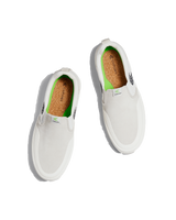 The Cariuma Mens Slip On Skate Pro Shoes in Off White & Black Logo