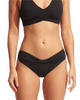 The Seafolly Womens Collective Twist Band Hipster Bikini Bottoms in Black