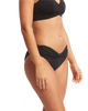 The Seafolly Womens Collective Twist Band Hipster Bikini Bottoms in Black