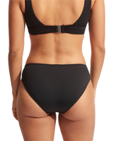 The Seafolly Womens Collective Twist Band Hipster Bikini Bottoms in Black