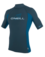 The O'Neill Premium Skins Turtleneck Rash Vest in Cadet Blue & Ultra Blue