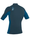 The O'Neill Premium Skins Turtleneck Rash Vest in Cadet Blue & Ultra Blue