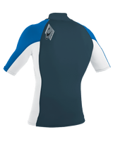 The O'Neill Boys Premium Skins Turtleneck Rash Vest in Cadet Blue, White & Ocean