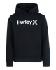 The Hurley Girls Girls One & Only Fleece Hoodie in Dark Grey & White