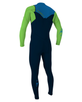 The O'Neill Mens Hammer 3/2mm Chest Zip Wetsuit in Abyss, Dayglo & Ocean