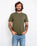 The Salt Water Seeker Mens Angles T-Shirt in Army