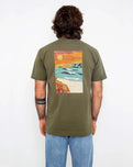 The Salt Water Seeker Mens Angles T-Shirt in Army