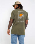 The Salt Water Seeker Mens Map 2.0 T-Shirt in Army