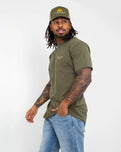 The Salt Water Seeker Mens Map 2.0 T-Shirt in Army