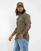 The Salt Water Seeker Mens Map 2.0 T-Shirt in Army