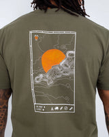 The Salt Water Seeker Mens Map 2.0 T-Shirt in Army