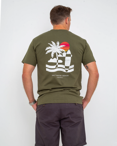 Palm T-Shirt in Army