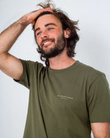 The Salt Water Seeker Mens Quiver T-Shirt in Army