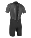 The O'Neill Mens Reactor-2 2mm Back Zip Shorty Wetsuit in Black & Graphite