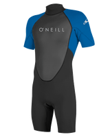 The O'Neill Mens Reactor-2 2mm Back Zip Shorty Wetsuit in Black & Ocean