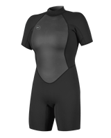 The O'Neill Womens Womens Reactor-2 2mm Back Zip Shorty Wetsuit in Black
