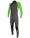 Boys Reactor-2 3/2mm Back Zip Wetsuit in Graphite & DayGlo