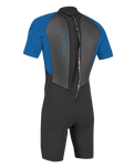 The O'Neill Boys Reactor-2 2mm Back Zip Shorty Wetsuit in Black & Ocean