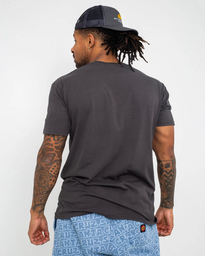 The AS Colour Mens Faded T-Shirt in Faded Black